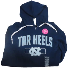 North Carolina Tar Heels Sweatshirt Adult Medium Blue Hoodie J America  NEW