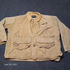 Vintage Redhead Bone-Dry Canvas Hunting Jacket Size 52 Corduroy Collar Brown
