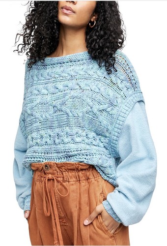 Free People Honey Cable Pullover 