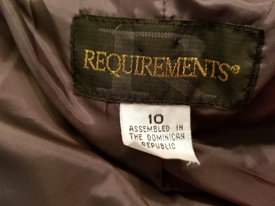 Requirements Womens Jacket Coat Size 10 Gray Wool - Image 2 of 4