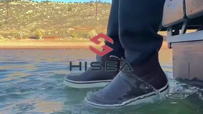 HISEA Men’s 13 Waterproof Rain Boots Blue Camo Rubber Slip On Chelsea Ankle Deck Amazon.com | HISEA Men main image 4