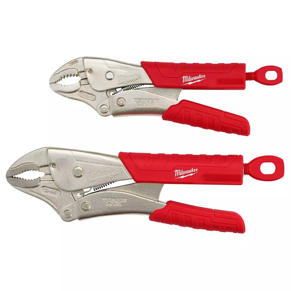 Milwaukee Torque Lock Curved Jaw Locking Pliers Vise Vice Grip Clamp 2 Pack Set