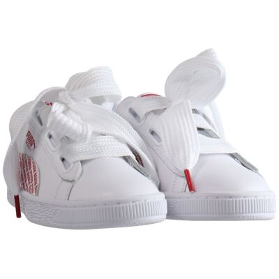 Puma Basket Heart AOP Womens White Trainers | eBay