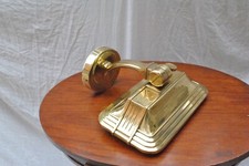 Lampada Faretto OTTONE MASSICCIO anni '80 Stile Navale Libreria Museo Vetrina