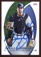 2018 Scranton Rail Riders KYLE HIGASHIOKA Signed Card autograph AUTO yankees RC