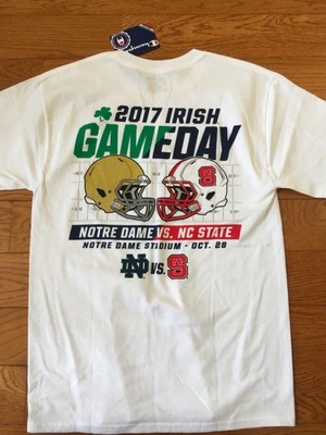 Notre Dame Champion Game Day Tshirt White vs NC State size Med NWT | eBay