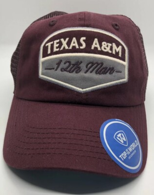 NCAA Texas A&M 12th Man Cap Hat Trucker Snapback Polycotton New | eBay