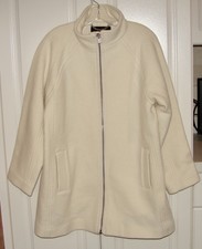 Nwt J Crew Size Petite Large Ivory Swingy Mock Neck Boiled Wool Coat #aq910