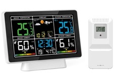 Wetterstation Farbdisplay DCF Funk Innen/Auß...