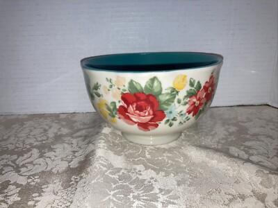 Pioneer Woman Floral Replacement Bowl Footed Stoneware #2818DMT No  Chips