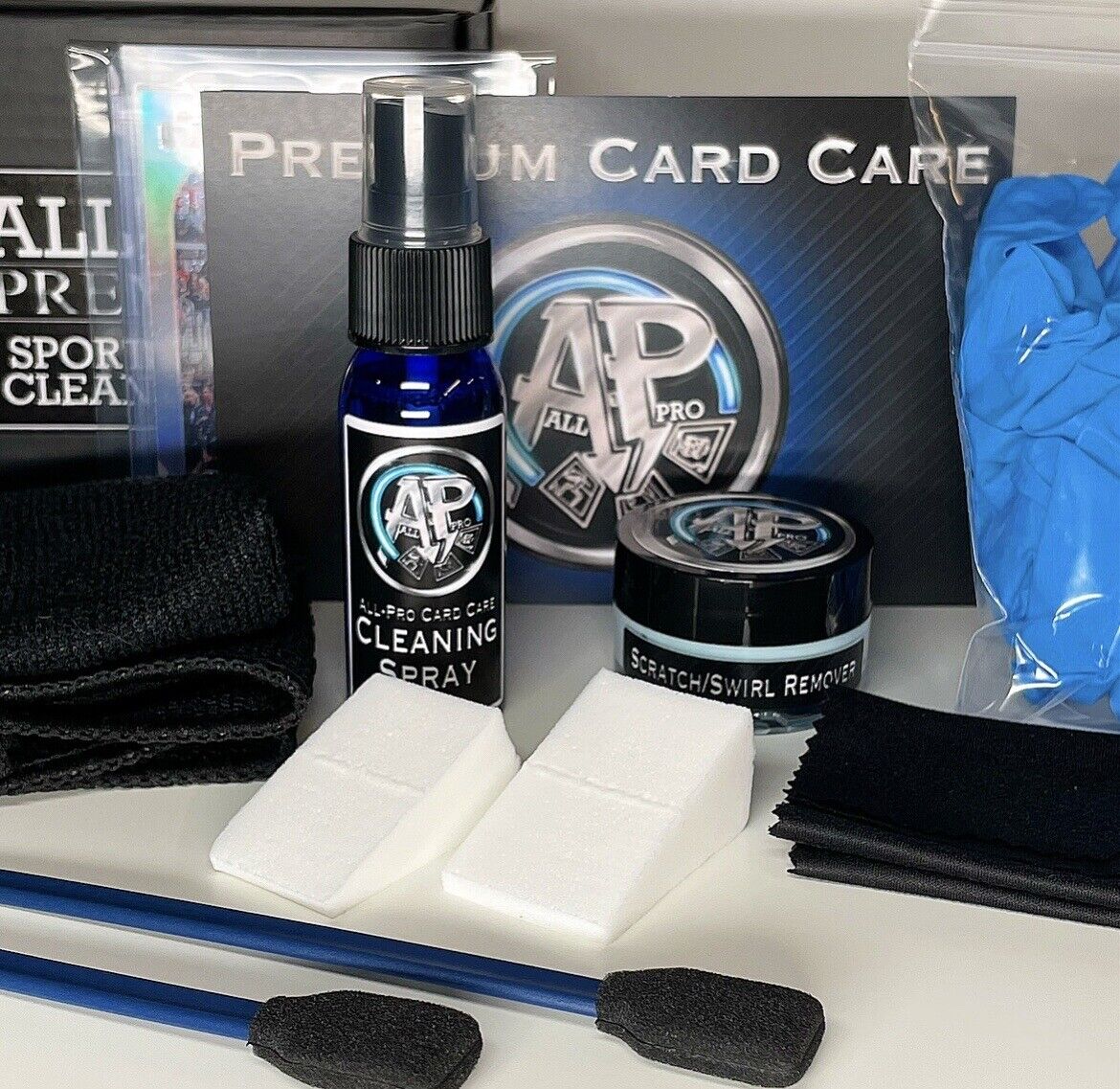 ALL-PRO Premium Sports Card Cleaning Kit Spray Polish 1 Bonus ...