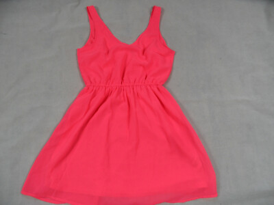 H&M DIVIDED beautiful bright pink summer dress size 36 excellent KB520