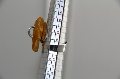 Sterling Silver Butterscotch Amber Ring. Gorgeous - Picture 8 of 12