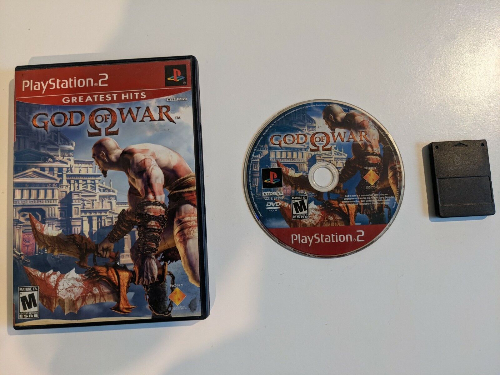 God of War 2 1 II Save PlayStation 2 PS2 Memory Card 100