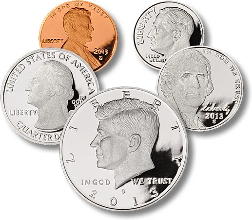 2013 S US Mint Happy Birthday Proof Coin Set N16 with Gift Card Folder 1st year - Image 4 of 4