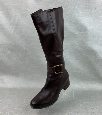 Naturalizer Women's Leather Riding Boots - Knee-High With Ankle Strap, Side Zip, 2-Inch Heel, N5 Contour Comfort - View #7