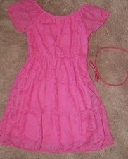 MY MICHELLE Girls Pink Lace Dress with removable Belt Size 8