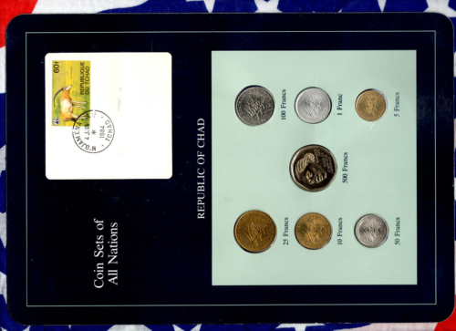 Coin sets of all Nations Chad 1976-1985 UNC 500 Franc 1985 100 F CAR 1983