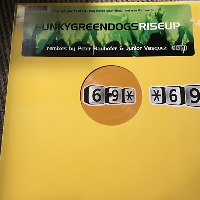 FUNKY GREEN DOGS RISE UP 2002 12  SINGLE OOP *69 PRINT 2TRX EDM CLASSIC DANCE