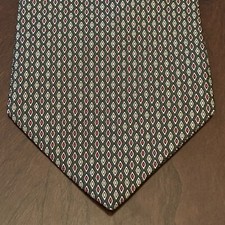 Vintage Brooks Brothers Makers Green Red Gold Silk Hand Made Printed In Italy