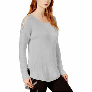 cold shoulder crisscross tunic sweater