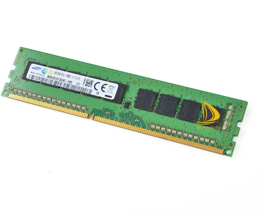 SAMSUNG 8GB 2RX8 PC3L-12800E DDR3-1600Mhz  ECC UDIMM Unbuffered RAM，M391B1G73BH0 - Image 3 of 4