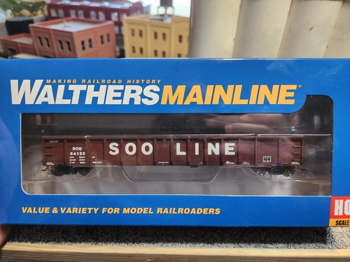 Góndola Walthers Mainline 910-6287 53' RAILGON Soo Line #64122 HO ruedas de metal  | Zustand: Used