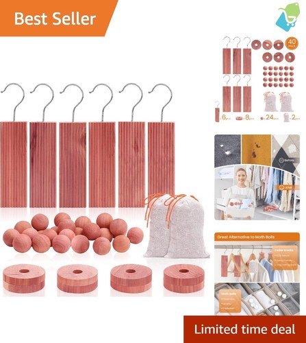 Aromatic Cedar Blocks and Sachets - 40 Count Fresh Clothes Solution | eBay