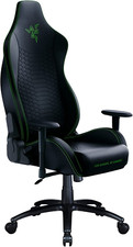 Iskur X Ergonomic Gaming Chair Black/Green - Leather Upholstered Adjustable Armr