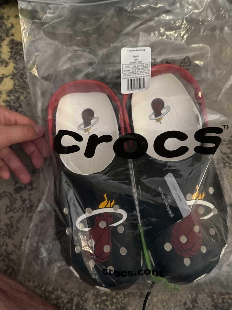 Crocs NBA Miami Heat Classic Clogs for Men 10 and Women Sz 12 | eBay