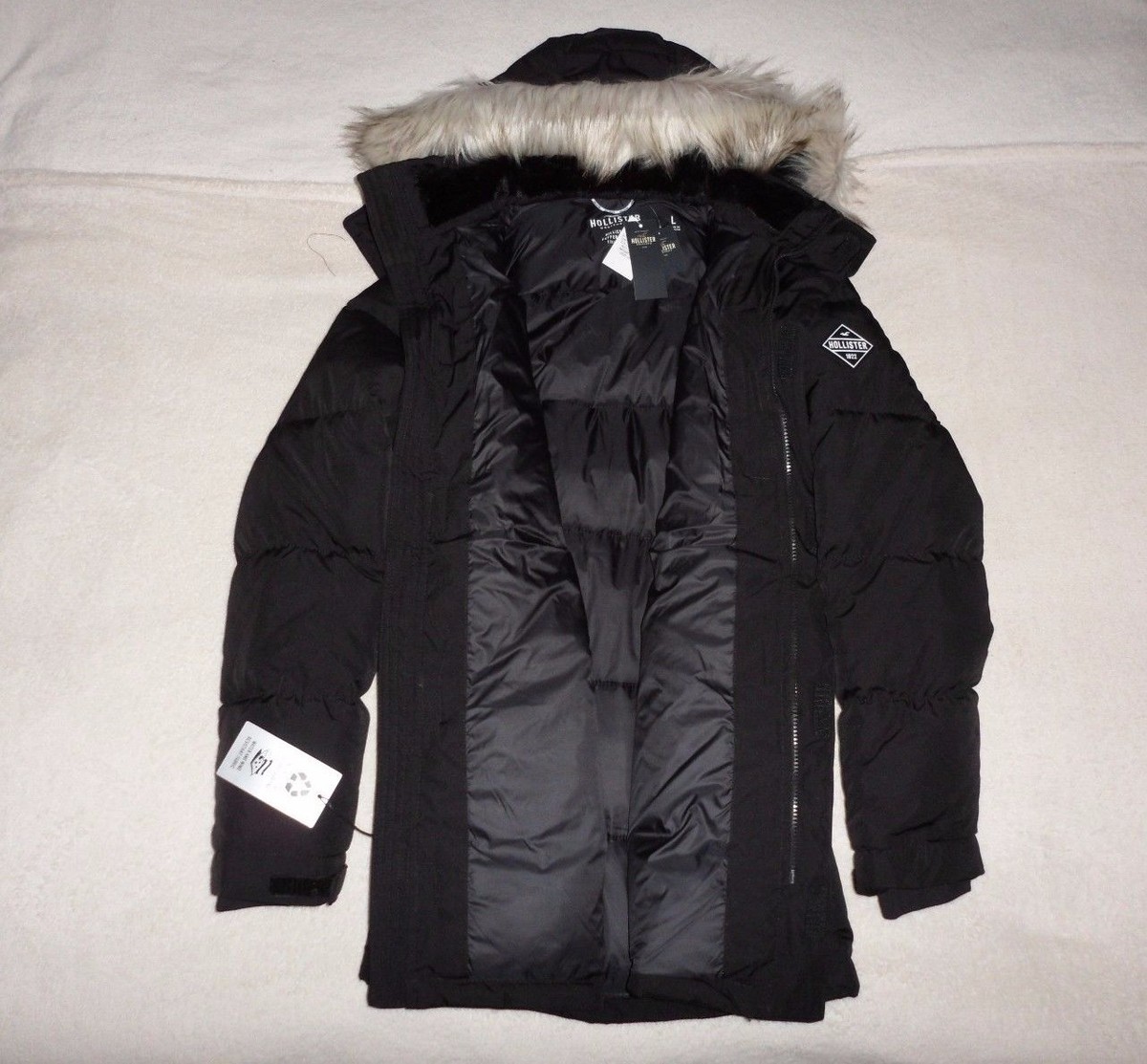 Mens Hollister by Abercrombie Fitch Water Resistant Quilted Coat - Main Image