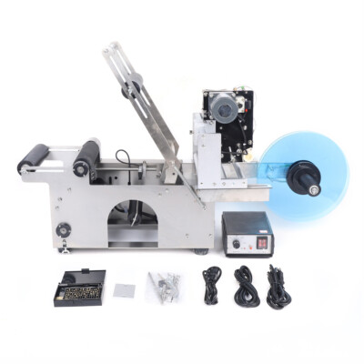 Semi Automatic Labeling & Coding Machine Round Bottle Jar Label Marking Machine