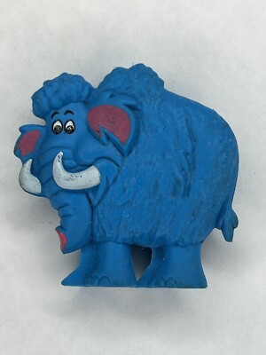 Rare Flintstones Blue Mammoth 1990 Post Cereal Plastic Toy