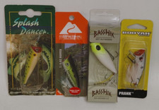 (4) Assorted Booyah Basshik Ozark Trail Top Water Popper Fishing Lures Lot of 4