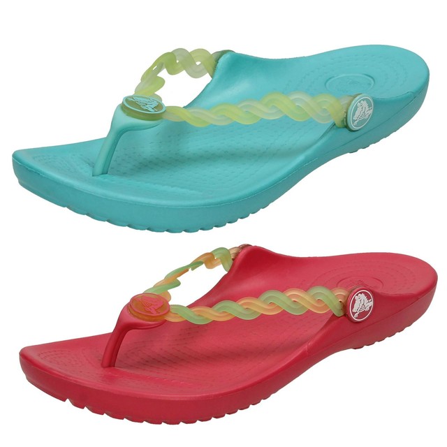 girls croc flip flops