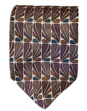 J. Riggings Hunting Horn 100% Silk Men's Necktie Made in USA L58" W 4" Pre-owned