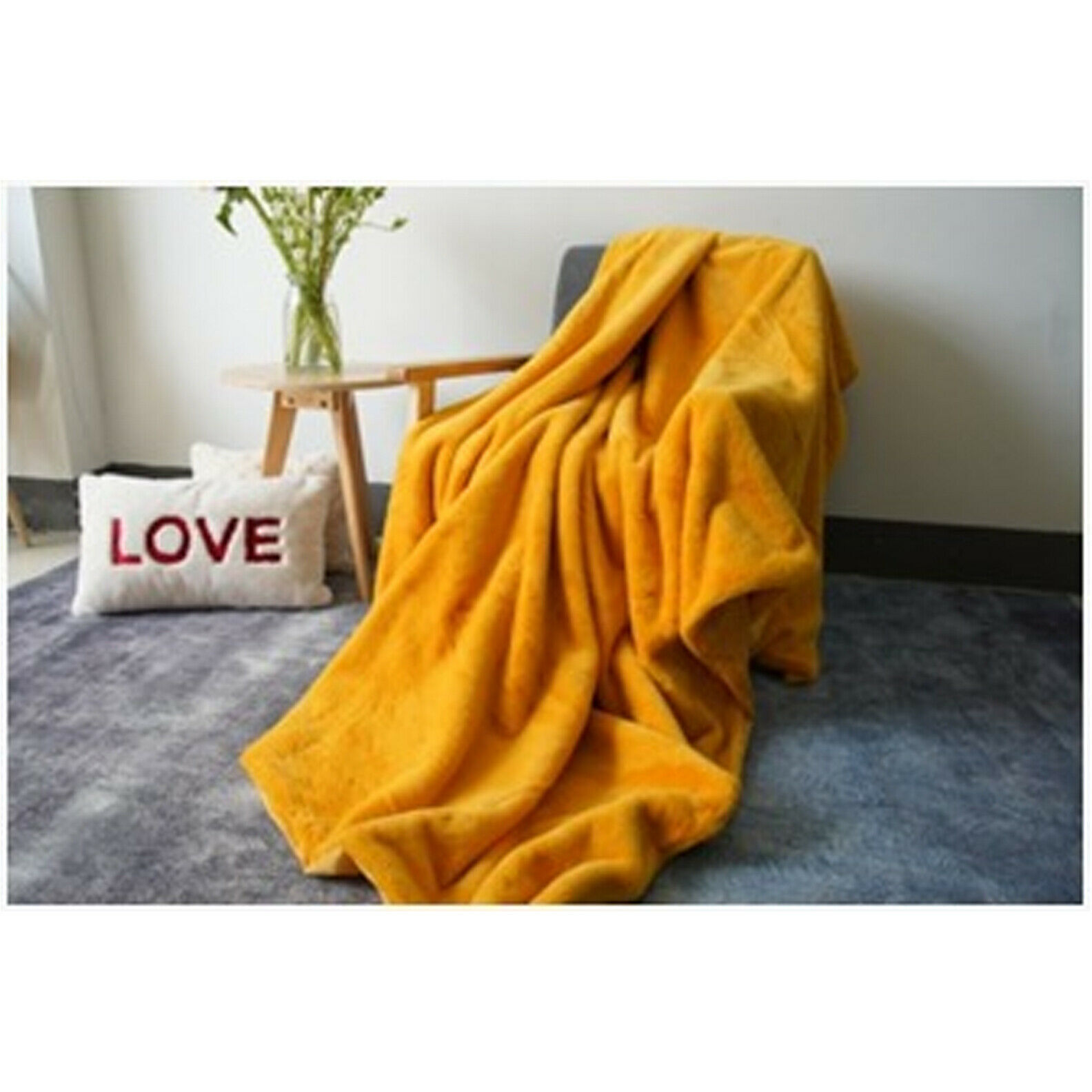 Rabbit Faux Fur Cozy Super Soft Blanket Warm Bed Double Bed Throws eBay