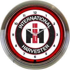 8CASEH International Harvester Neon Clock