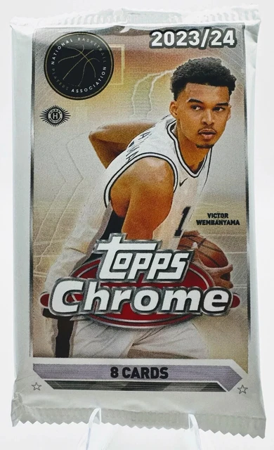 2023-24 Topps Chrome Basketball Hobby Box Single 8 Card Pack