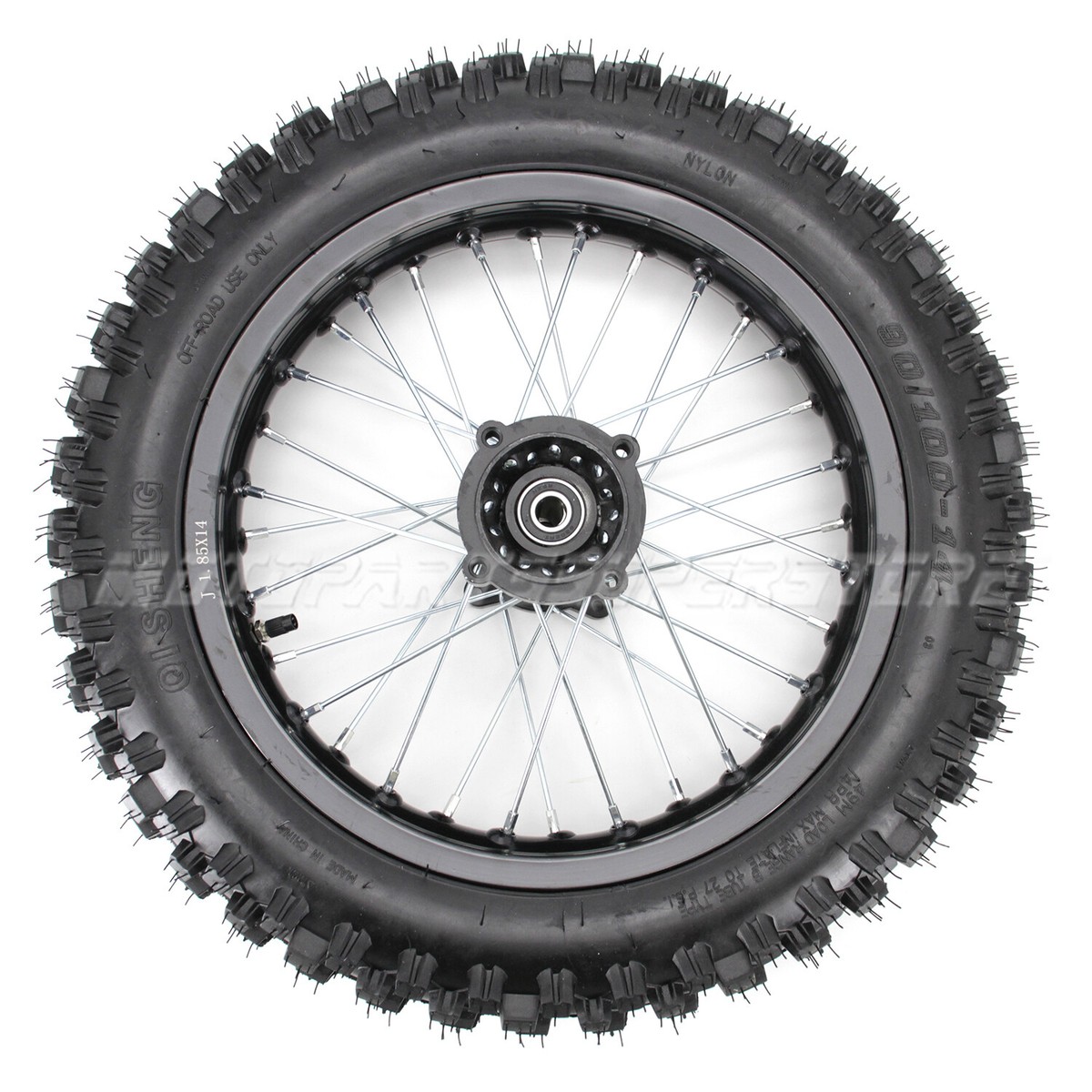 90/100-14 Rear Wheel Tire Rim Assembly 15mm Axle for Dirt Pit Bike