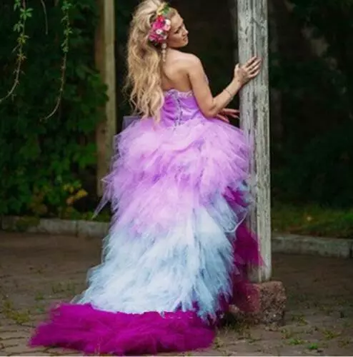 purple colored wedding dresses