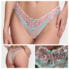 VICTORIAS SECRET Dream Angels Cherry Blossom Embroidery Brazilian Panty S M L XL