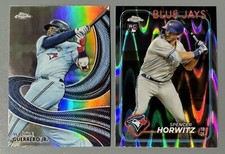 2- 2024 Topps Chrome Spencer Horwitz RC RayWave Refractor, Vlad Guerrero Strokes