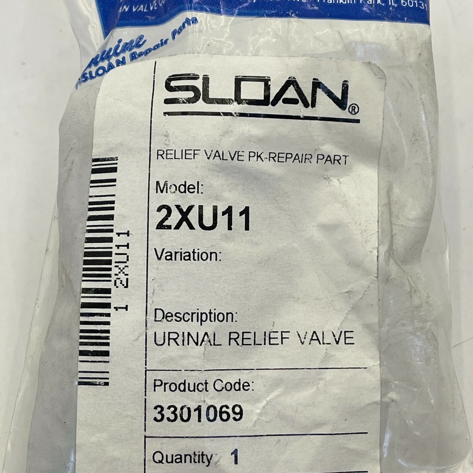 Sloan Urinal Relief Valve 2XU11 for sale online eBay