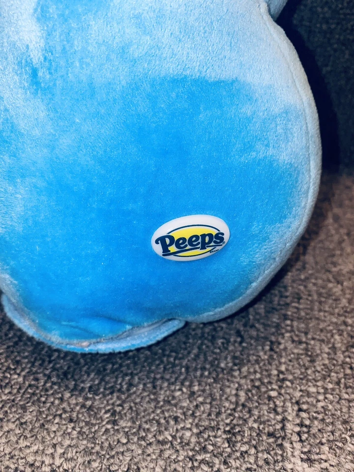 Peeps Just Born 12" Plush Blue Mustache Sound Vibrate Easter Doll Electronic Toy Foto 4 de 4
