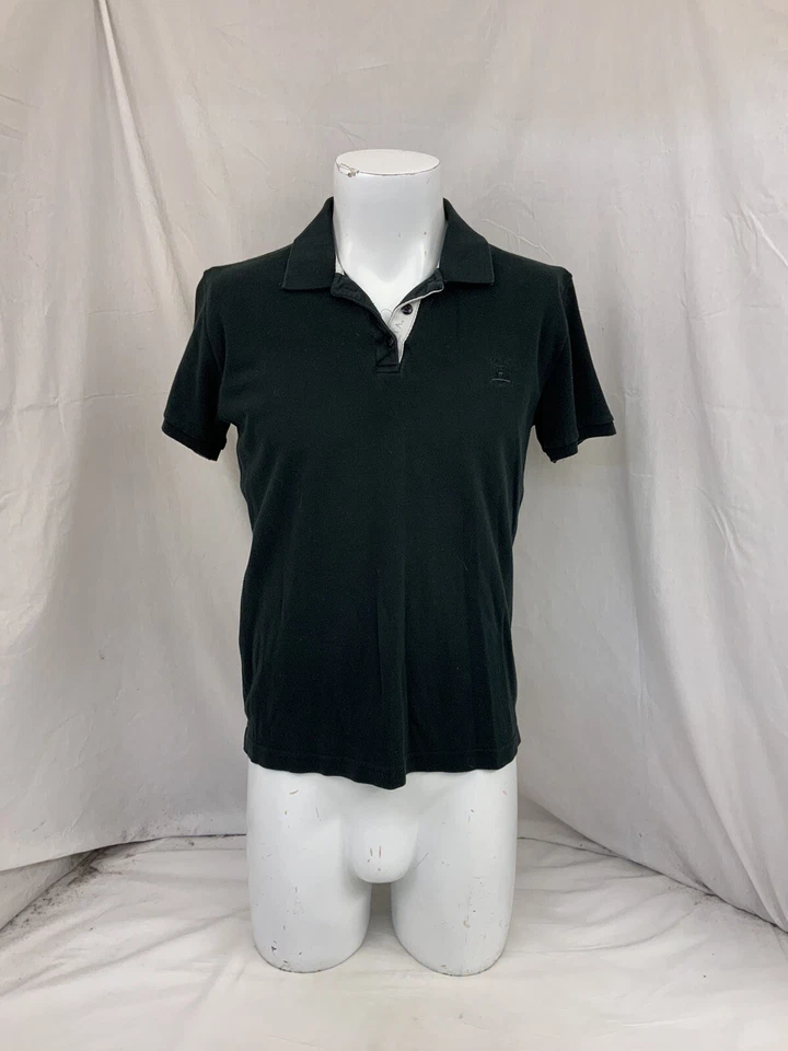 Regatta Shirt L Black Polo 100% Cotton Made In Egypt Short Sleeve YGI N2-357 - Image 2 of 4