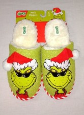 DR SEUSS THE GRINCH HOLIDAY SLIPPERS SIZE SMALL 7/8 NEW