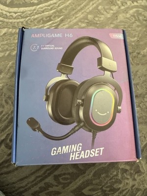 FIFINE Ampligame H6 Wired Gaming Headset 7.1 Virtual Surround Sound Black