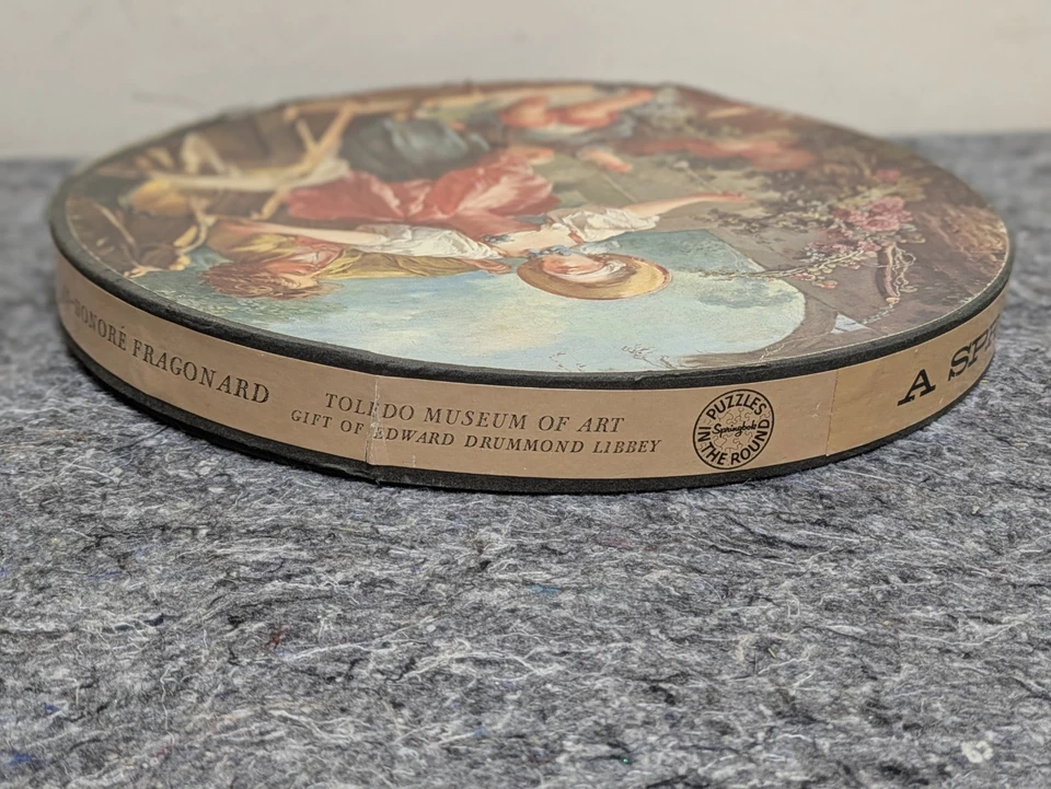 Springbok Circular Jigsaw Puzzle "Blind Man's Buff" 1968 Vintage 14" Round - Image 4 of 4