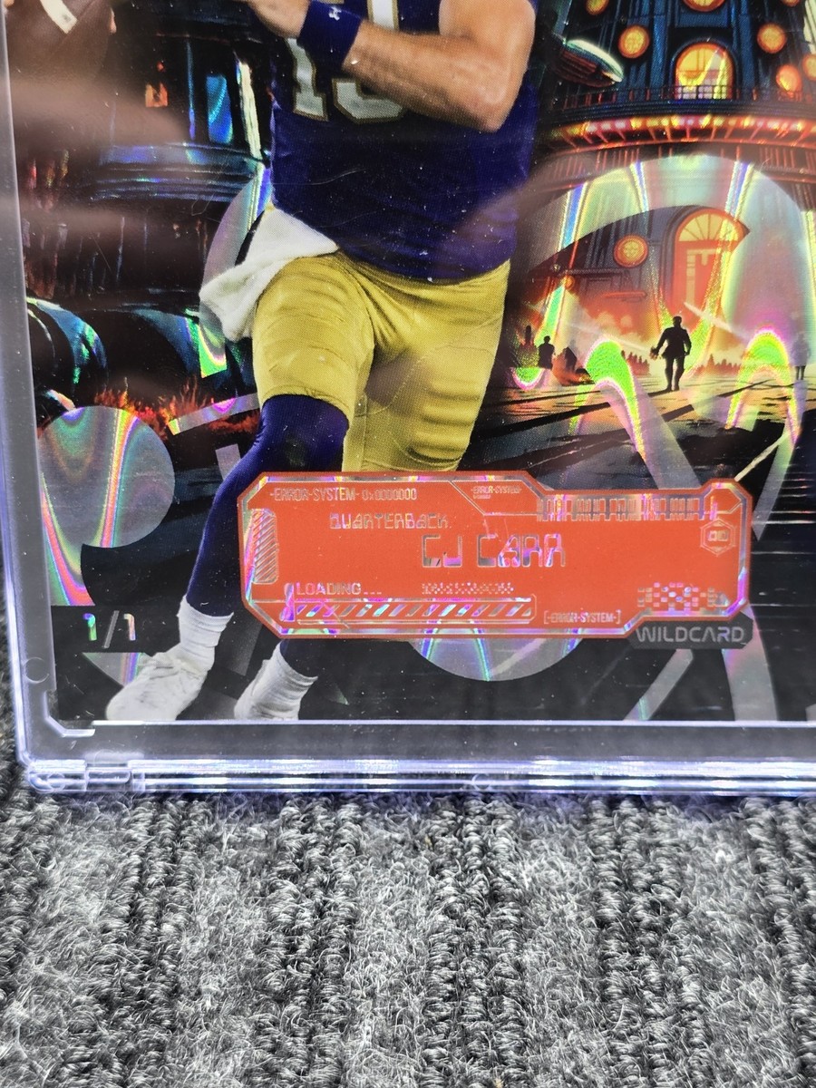 2026 Wild Card Atom Punk Mammoth 1/1 C J Carr Notre Dame Fighting